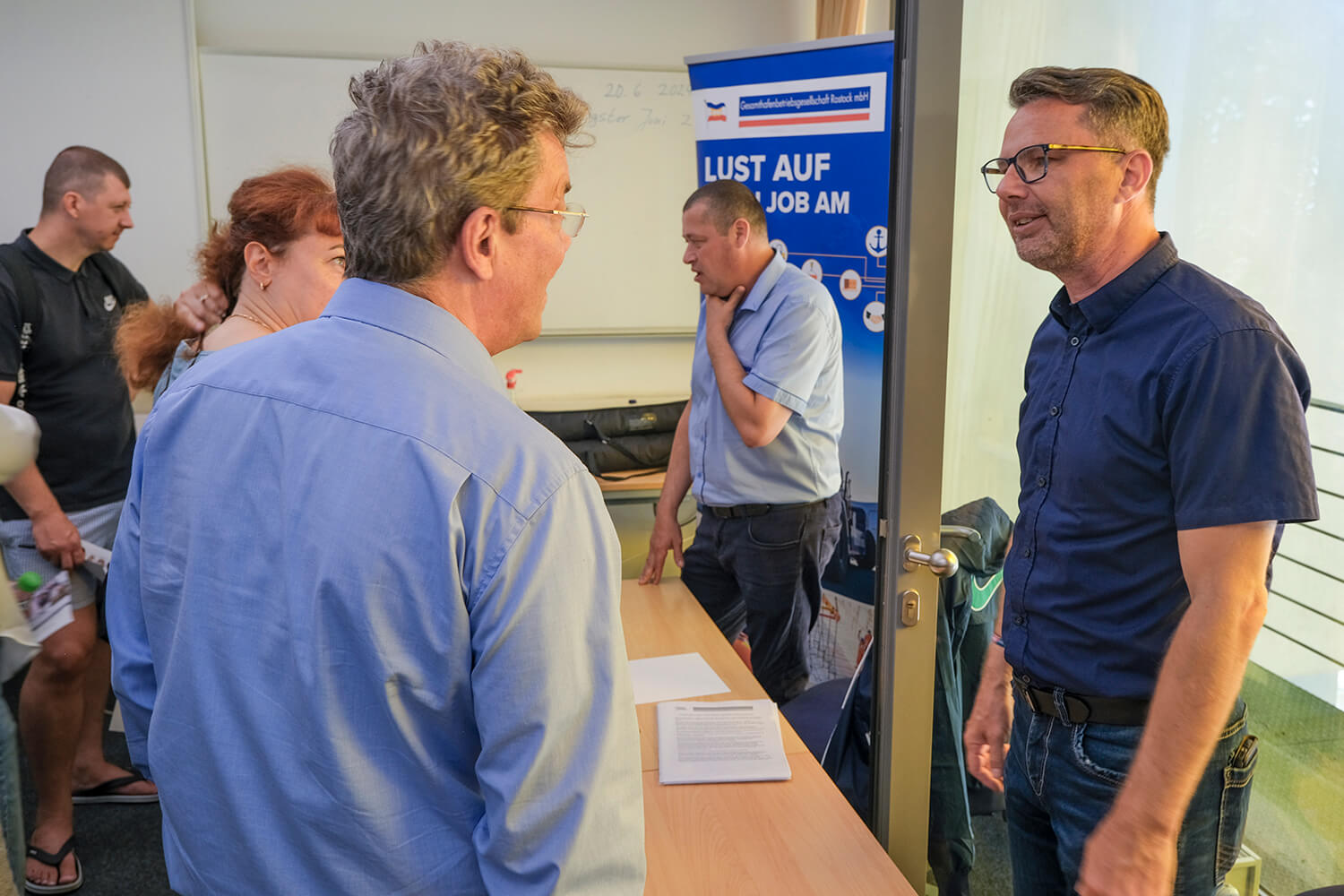 Der Stand von Euroports auf der Jobmesse Rostock